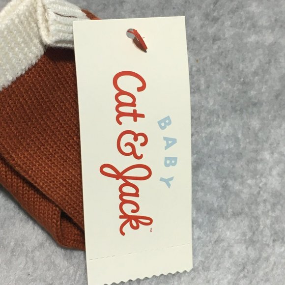 Baby Cat & Jack Infant Sweater NB New Born Rust Orange Brown Knit Ribbed Sweater - Picture 7 of 7